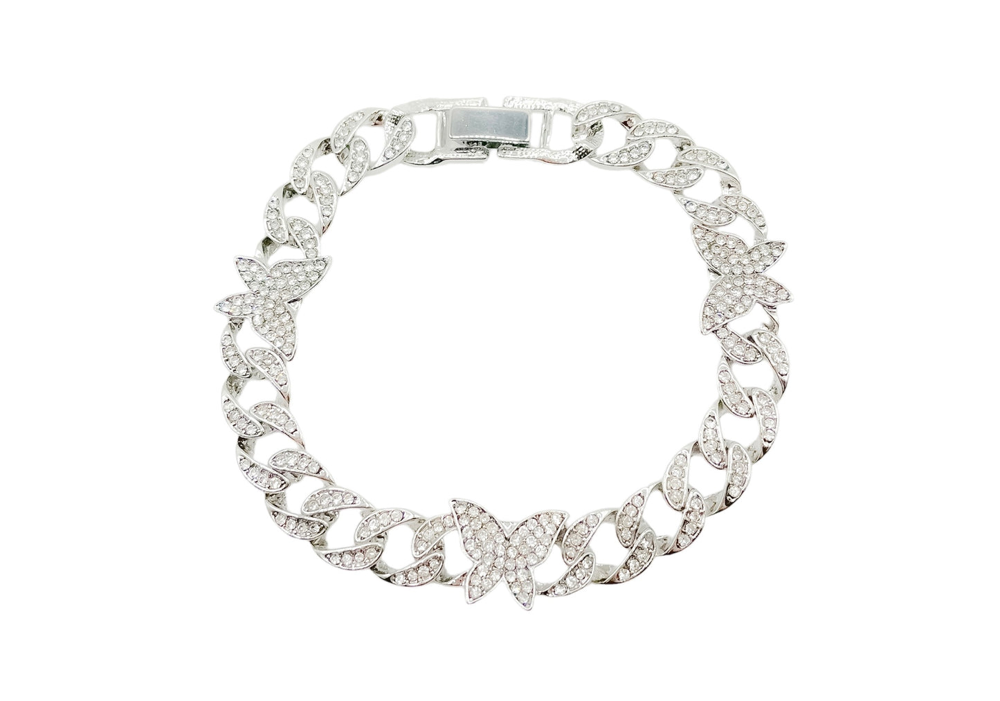 ICY SILVER BUTTERFLY ANKLET
