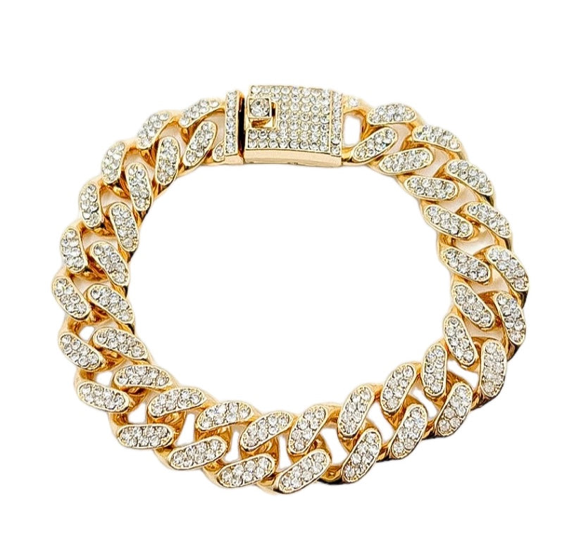 ICY CUBAN CHAIN BRACELET